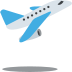 airplane departure on platform EmojiTwo