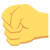 left-facing fist on platform EmojiTwo