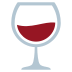 wine glass on platform EmojiTwo