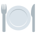 knife fork plate on platform EmojiTwo