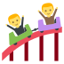 roller coaster on platform EmojiTwo