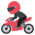 racing motorcycle on platform EmojiTwo