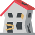 derelict house building on platform EmojiTwo