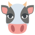 cow face on platform EmojiTwo