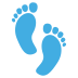 footprints on platform EmojiTwo