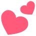two hearts on platform EmojiTwo