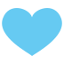 blue heart on platform EmojiTwo