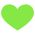 green heart on platform EmojiTwo