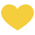 yellow heart on platform EmojiTwo