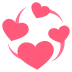 revolving hearts on platform EmojiTwo
