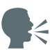 speaking head in silhouette on platform EmojiTwo