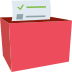 ballot box with ballot on platform EmojiTwo