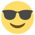 Smiling Face with Sunglasses Emoji on platform EmojiTwo