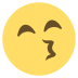 kissing smiling eyes on platform EmojiTwo
