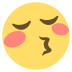 kissing closed eyes on platform EmojiTwo