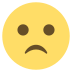 slightly frowning face on platform EmojiTwo