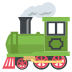 steam locomotive on platform EmojiTwo