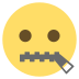zipper mouth face on platform EmojiTwo