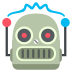 robot face on platform EmojiTwo