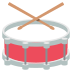 drum with drumsticks on platform EmojiTwo