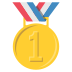 first place medal on platform EmojiTwo