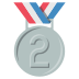 second place medal on platform EmojiTwo