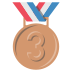 third place medal on platform EmojiTwo