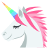 unicorn face on platform EmojiTwo