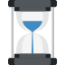 hourglass flowing sand on platform EmojiTwo