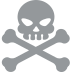 skull and crossbones on platform EmojiTwo