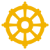 wheel of dharma on platform EmojiTwo