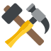 hammer and pick on platform EmojiTwo
