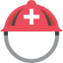 rescue worker’s helmet on platform EmojiTwo