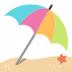 umbrella on ground on platform EmojiTwo