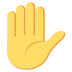 raised hand on platform EmojiTwo