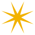 eight-pointed star on platform EmojiTwo
