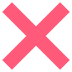 cross mark on platform EmojiTwo