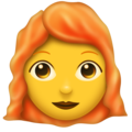 woman: red hair on platform Emojipedia