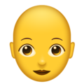 woman: bald on platform Emojipedia