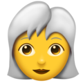 woman: white hair on platform Emojipedia