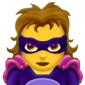 woman supervillain on platform Emojipedia