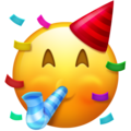 partying face on platform Emojipedia