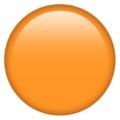 orange circle on platform Emojipedia