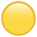 yellow circle on platform Emojipedia
