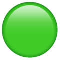 green circle on platform Emojipedia