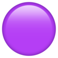 purple circle on platform Emojipedia