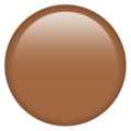 brown circle on platform Emojipedia