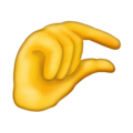 pinching hand on platform Emojipedia
