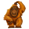 orangutan on platform Emojipedia