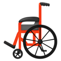 manual wheelchair on platform Emojipedia